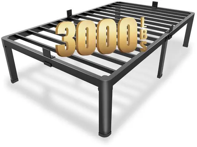 Main image of MAF 12 Inch Twin Metal Platform Bed Frame with Round Corner Legs | Mattress Baffle, 3000 LBS Heavy Duty Steel Slat Support, Noise Free, No Box Spring Needed, Easy Assembly, 10.4" Storage Space