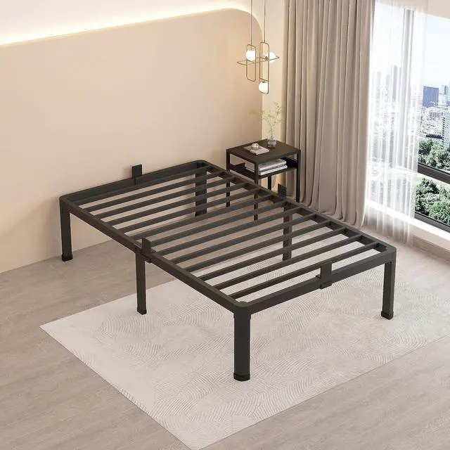Alt view image 7 of 7 - MAF 12 Inch Twin Metal Platform Bed Frame with Round Corner Legs | Mattress Baffle, 3000 LBS Heavy Duty Steel Slat Support, Noise Free, No Box Spring Needed, Easy Assembly, 10.4" Storage Space
