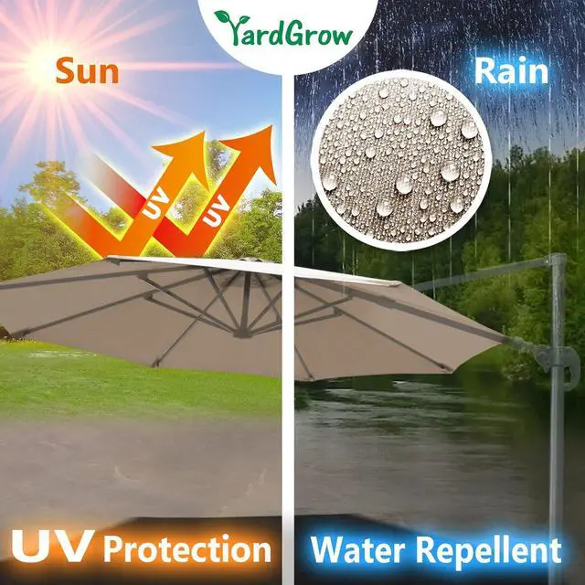 Alt view image 4 of 5 - YardGrow Patio Umbrella Canopy Replacement for 11.5' Roma Cantilever Patio Umbrella, Canopy ONLY, Frame NOT Included