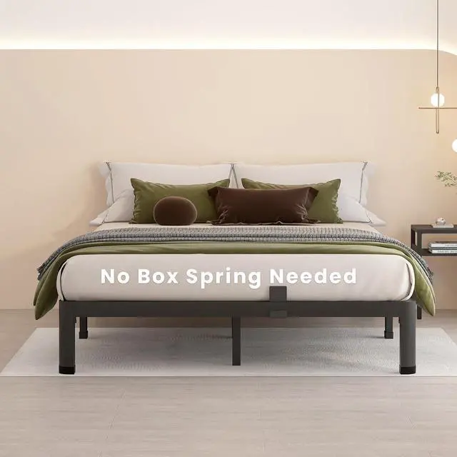 Alt view image 2 of 7 - MAF 7 Inch Full Size Metal Platform Bed Frame with Round Corner Legs | Mattress Slide Stopper, 3000 LBS Heavy Duty Steel Slats Support, Noise Free, No Box Spring Needed, Easy Assembly, Anti-Slip