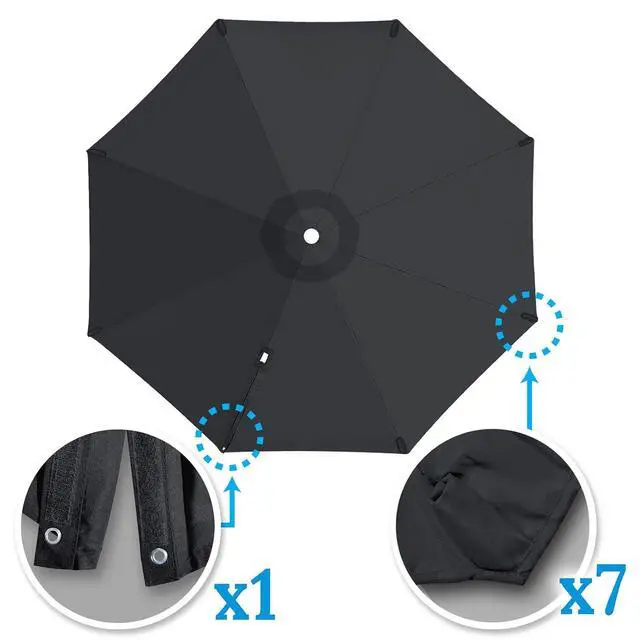 Alt view image 4 of 7 - YardGrow Patio Umbrella Canopy Replacement for 11.5' Roma Cantilever Patio Umbrella, Canopy ONLY, Frame NOT Included