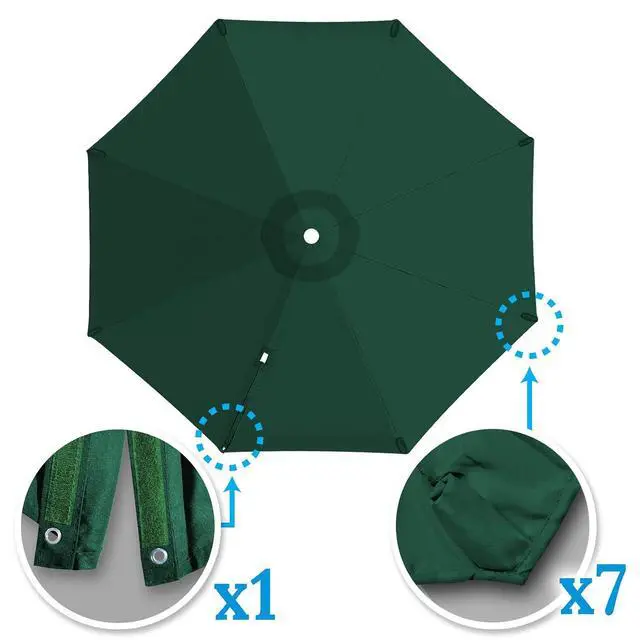 Alt view image 4 of 7 - YardGrow Patio Umbrella Canopy Replacement for 11.5' Roma Cantilever Patio Umbrella, Canopy ONLY, Frame NOT Included