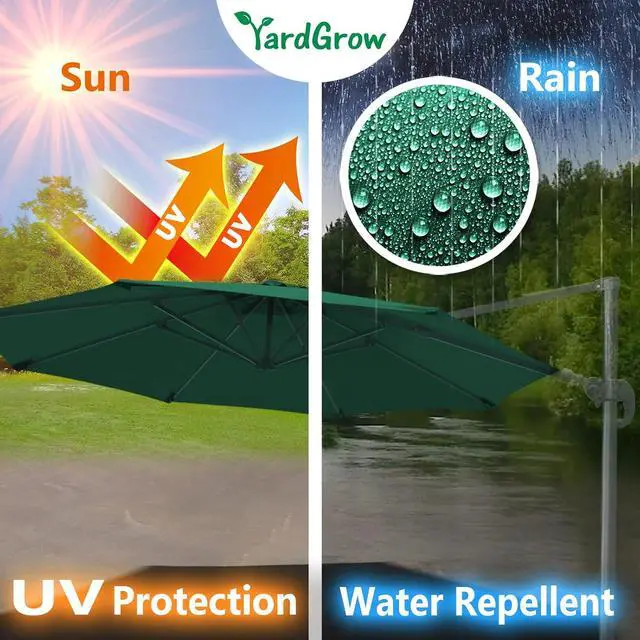 Alt view image 6 of 7 - YardGrow Patio Umbrella Canopy Replacement for 11.5' Roma Cantilever Patio Umbrella, Canopy ONLY, Frame NOT Included