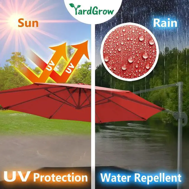 Alt view image 6 of 7 - YardGrow Patio Umbrella Canopy Replacement for 11.5' Roma Cantilever Patio Umbrella, Canopy ONLY, Frame NOT Included
