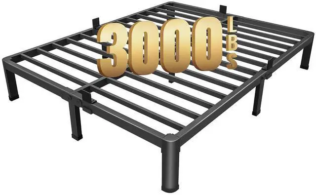 Main image of MAF 7 Inch King Metal Platform Bed Frame with Round Corner Legs | Mattress Slide Stopper, 3000 LBS Heavy Duty Steel Slats Support, Noise Free, No Box Spring Needed, Easy Assembly, Anti-Slip