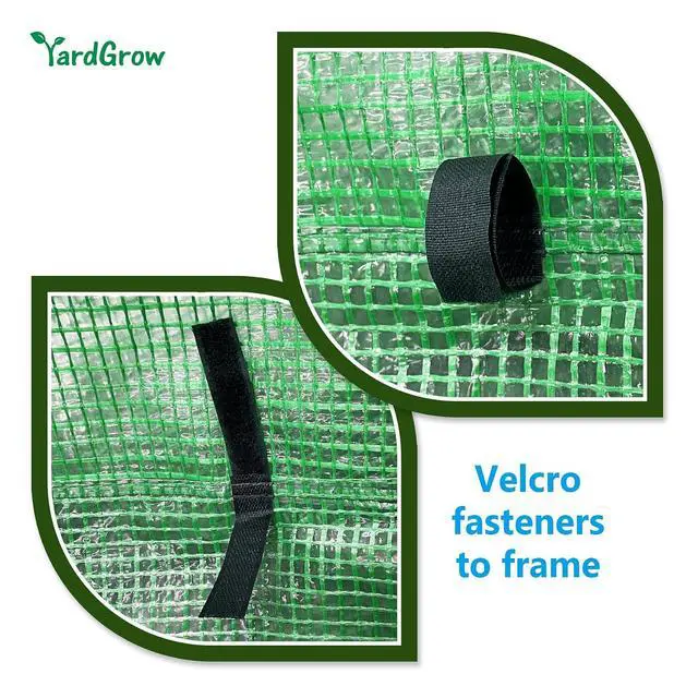Alt view image 7 of 7 - YardGrow Greenhouse Replacement Cover Larger Walk in Outdoor Plant Gardening Greenhouse, Cover ONLY, Frame Does NOT Included (20x10x7 FT)
