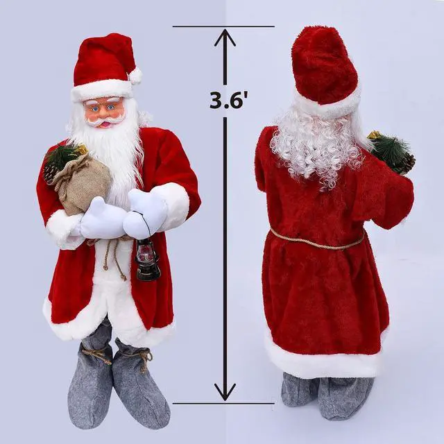 Alt view image 6 of 7 - YardGrow 3.6FT Christmas Animated Singing & Dancing Santa Life Size Santa Claus Xmas Decoration
