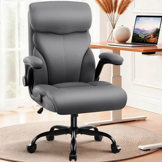 Main image of AreShark Leather Office Chair - Executive High Back Ergonomic Desk Chairs | Breathable Computer Chair with Lumbar Support & Rock Function, Rolling Swivel Seat for Working, Studying, Gaming & Relaxing