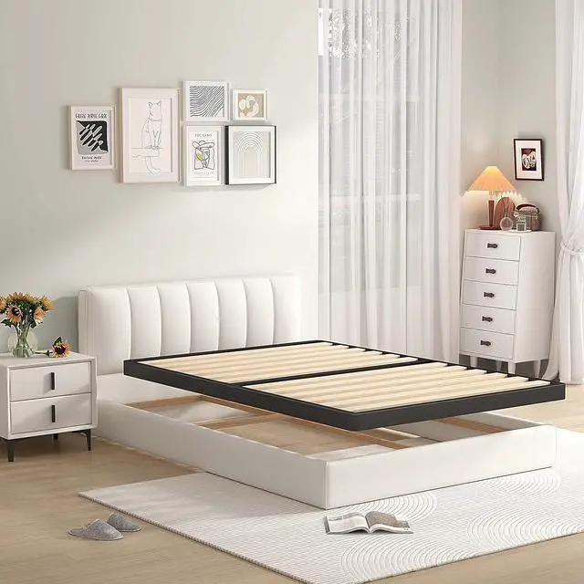 Main image of MAF 2 Inch Twin XL Box Spring with Round Corner Bunkie Board with Wood Slat | Low Profile, Bed Slat Replacement, 3500 lbs Black Heavy Duty Bed Base, Metal Mattress Protection Foundation, Easy Assembly