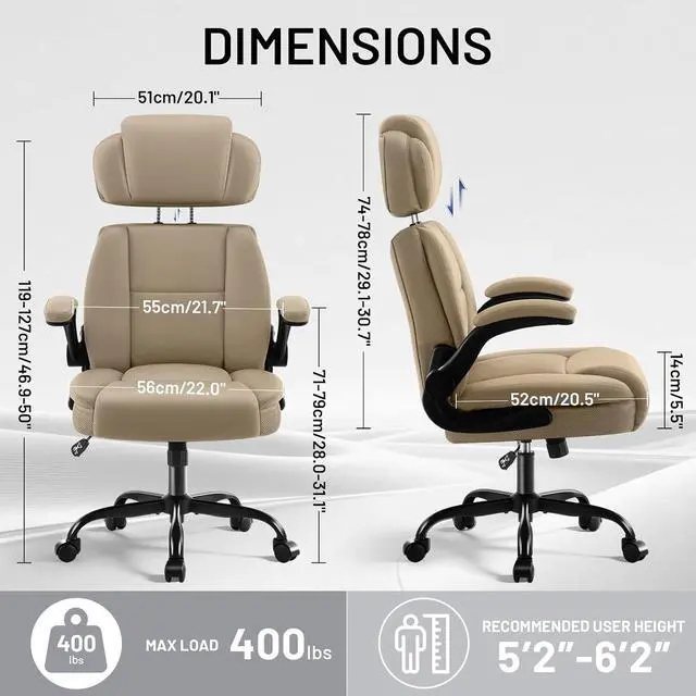 Alt view image 2 of 7 - AreShark Ergonomic Office Chair with Adjustable Headrest