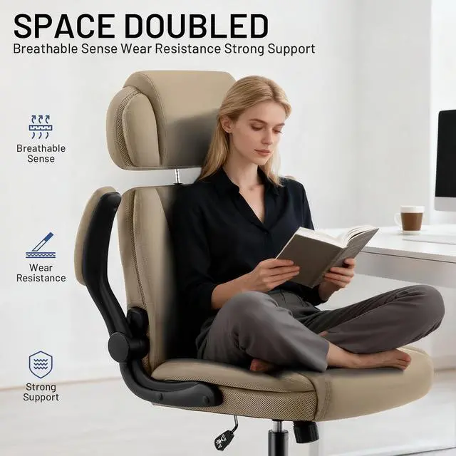 Alt view image 4 of 7 - AreShark Ergonomic Office Chair with Adjustable Headrest