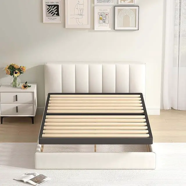 Alt view image 7 of 7 - MAF 2 Inch Twin XL Box Spring with Round Corner Bunkie Board with Wood Slat | Low Profile, Bed Slat Replacement, 3500 lbs Black Heavy Duty Bed Base, Metal Mattress Protection Foundation, Easy Assembly