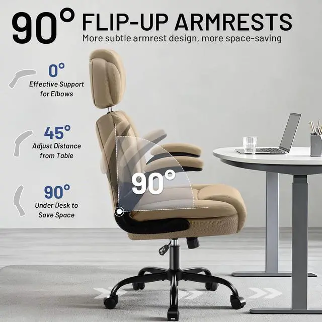 Alt view image 5 of 7 - AreShark Ergonomic Office Chair with Adjustable Headrest