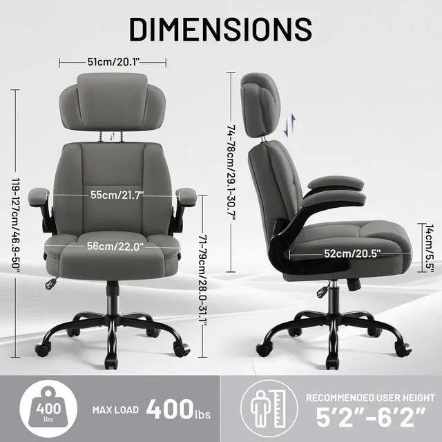 Alt view image 2 of 7 - AreShark Ergonomic Office Chair with Adjustable Headrest