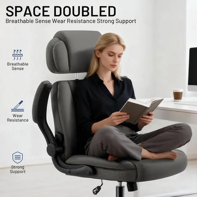 Alt view image 4 of 7 - AreShark Ergonomic Office Chair with Adjustable Headrest