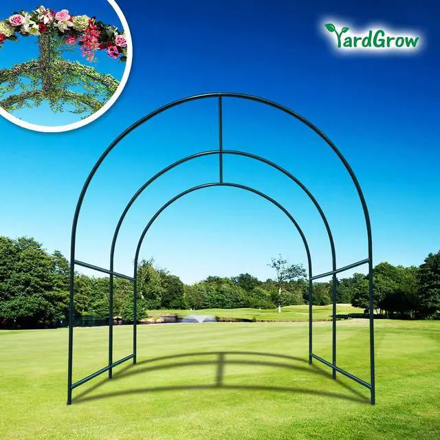 Alt view image 2 of 7 - YardGrow Large Garden Support Arch Frame Climbing Plant Arch Arbor for Various Climbing Plant Roses Vines Birthday Wedding Party Decoration Pergola Frame (6.5 x 7 x 7.2ft)