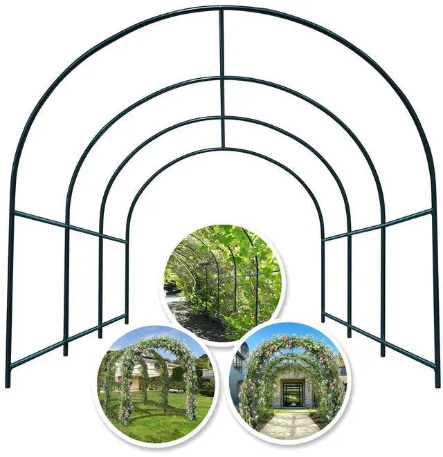 Main image of YardGrow Large Garden Support Arch Frame Climbing Plant Arch Arbor for Various Climbing Plant Roses Vines Birthday Wedding Party Decoration Pergola (9.8 x 7 x 7.2ft)