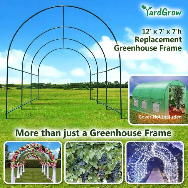 Alt view image 2 of 6 - YardGrow Greenhouse Frames for Larger Hot Garden House Support Arch Frame Climbing Plants/Flowers/Vegetables Outdoor (12x7x7 FT)
