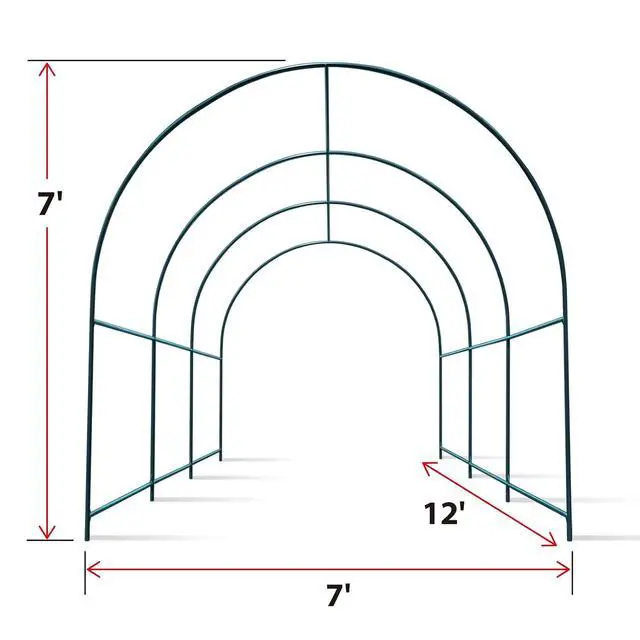 Alt view image 4 of 6 - YardGrow Greenhouse Frames for Larger Hot Garden House Support Arch Frame Climbing Plants/Flowers/Vegetables Outdoor (12x7x7 FT)