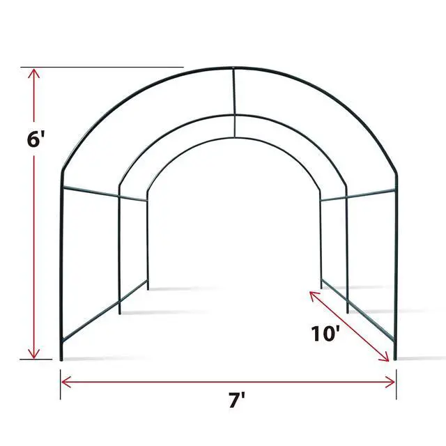 Alt view image 4 of 4 - YardGrow Greenhouse Frames for Larger Hot Garden House Support Arch Frame Climbing Plants/Flowers/Vegetables Outdoor (10x7x6 FT)
