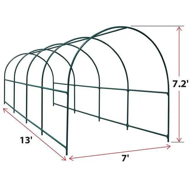 Alt view image 2 of 7 - YardGrow Greenhouse Frames for Larger Hot Garden House Support Arch Frame Climbing Plants/Flowers/Vegetables Outdoor (13x7x7.2 FT)