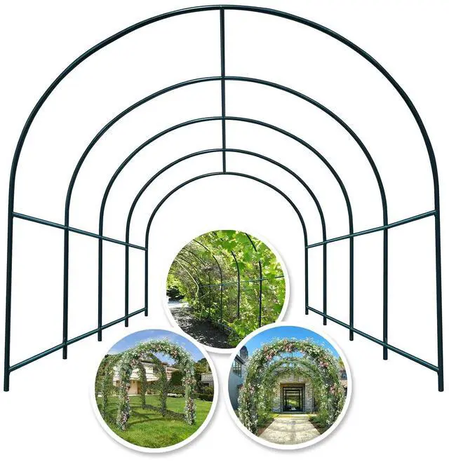 Main image of YardGrow Greenhouse Frames for Larger Hot Garden House Support Arch Frame Climbing Plants/Flowers/Vegetables Outdoor (13x7x7.2 FT)