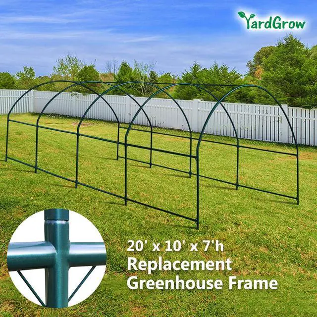 Alt view image 2 of 7 - YardGrow Greenhouse Frames for Larger Hot Garden House Support Arch Frame Climbing Plants/Flowers/Vegetables (20'x10'x7')