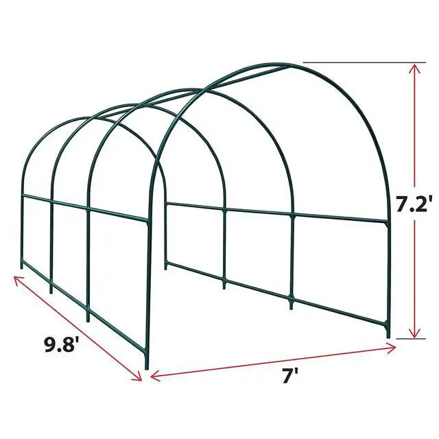 Alt view image 2 of 7 - YardGrow Greenhouse Frames for Larger Hot Garden House Support Arch Frame Climbing Plants/Flowers/Vegetables Outdoor (9.8x7x7.2 FT)