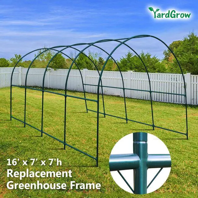 Alt view image 2 of 7 - YardGrow Greenhouse Frames for Larger Hot Garden House Support Arch Frame Climbing Plants/Flowers/Vegetables Outdoor (16x7x7 FT)