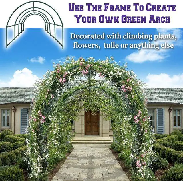 Alt view image 5 of 7 - YardGrow Greenhouse Frames for Larger Hot Garden House Support Arch Frame Climbing Plants/Flowers/Vegetables Outdoor (24.6x10x7 FT)