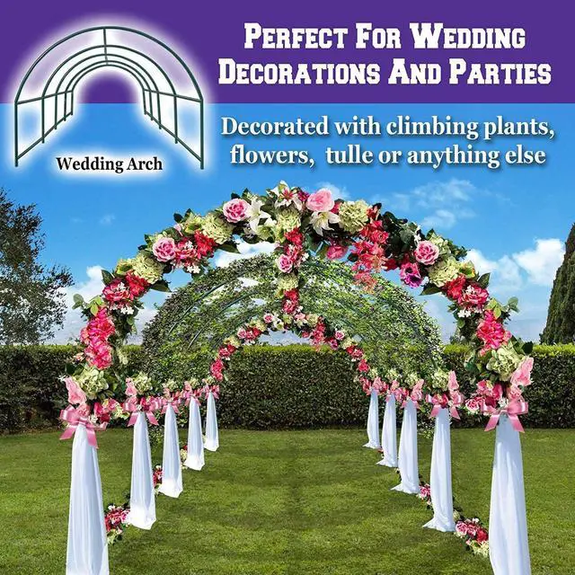 Alt view image 6 of 7 - YardGrow Greenhouse Frames for Larger Hot Garden House Support Arch Frame Climbing Plants/Flowers/Vegetables Outdoor (24.6x10x7 FT)