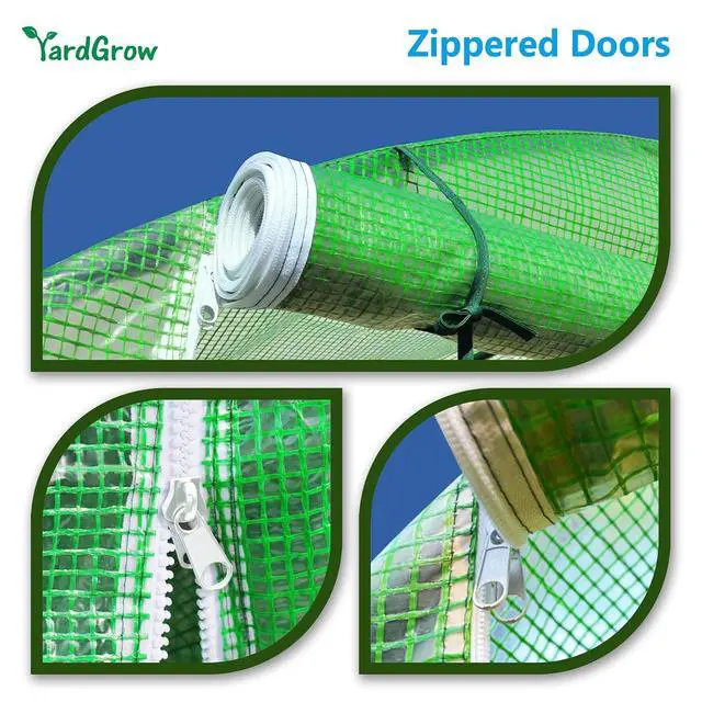 Alt view image 5 of 7 - YardGrow Greenhouse Replacement Cover Larger Walk in Outdoor Plant Gardening Greenhouse, Cover ONLY, Frame Does NOT Included (20x10x7 FT)