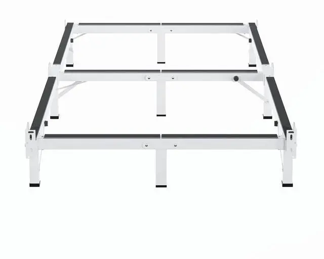 Main image of MAF Metal Bed Frame Twin 8 Inches for Box Spring, 9-Legs Support Basics | Foldable Design, Tool-Free, Metal Bed Base, Headboard Attachable, Double Triangular Support, Easy Assembly, Noise Free, White
