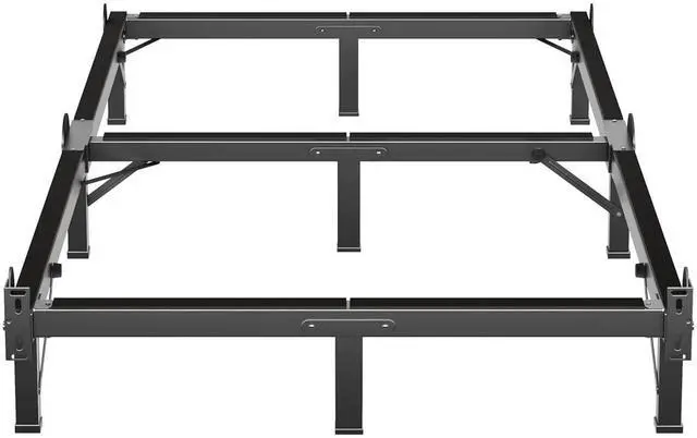 Main image of MAF Metal Bed Frame Twin 8 Inches for Box Spring, 9-Legs Support Basics | Foldable Design, Tool-Free, Metal Bed Base, Headboard Attachable, Double Triangular Support, Easy Assembly, Noise Free, Black