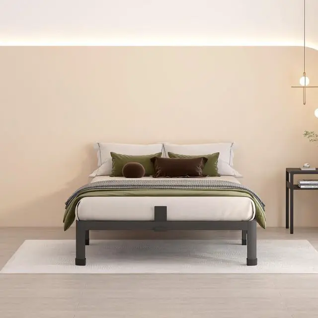 Alt view image 6 of 7 - MAF 10 Inch Twin Size Metal Platform Bed Frame with Round Corner Legs | Mattress Slide Stopper, 3000 LBS Heavy Duty Steel Slats Support, Noise Free, No Box Spring Needed, Easy Assembly