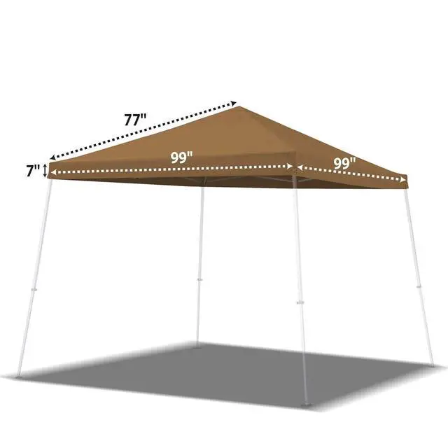 Alt view image 3 of 7 - YardGrow 8x8ft Canopy Replacement Top Cover Canopy for Pop UP Tent Slant Leg Frame, Replacement Canopy ONLY (Brown)