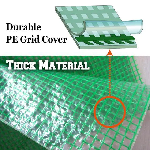 Alt view image 7 of 7 - YardGrow Greenhouse Replacement Cover Larger Walk in Outdoor Plant Gardening Greenhouse, Cover ONLY, Frame Does NOT Included (12x7x7 FT)