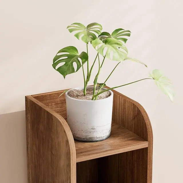 Alt view image 6 of 7 - Homhedy Small Bathroom Storage Cabinet, Narrow Toilet Paper Cabinet | Corner Floor Cabinet with Door and Shelves, Slim Bathroom Cabinet for Small Spaces, 7.9" D x 7.1" W x 31" H, Rustic Walnut