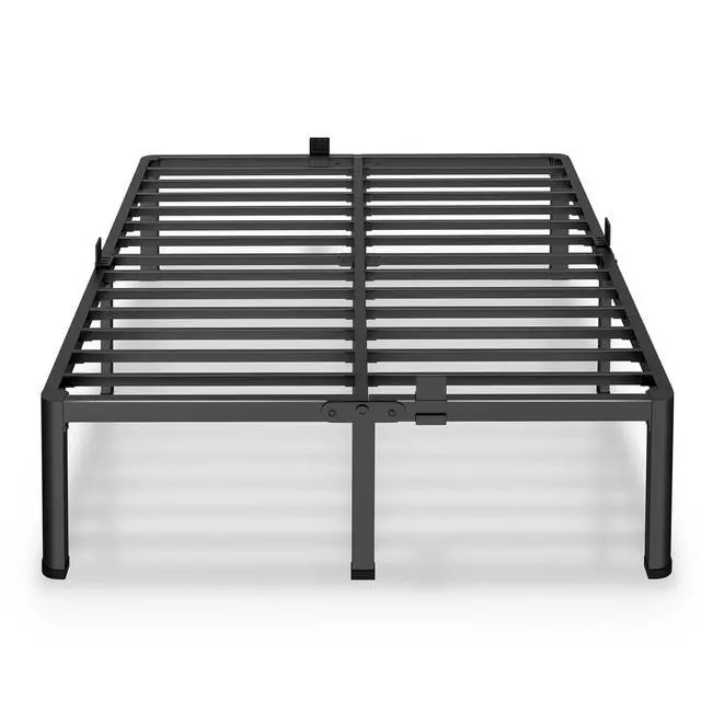 Alt view image 7 of 7 - MAF 18 Inch King Bed Frame with Round Corner Legs Mattress Slide Stopper | No Box Spring Needed, Heavy Duty Metal Platform Bed Frame, 16.6" Storage Space, 3000 LBS Steel Slats Support, Easy Assembly