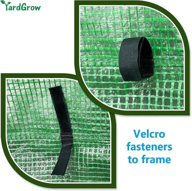 Alt view image 7 of 7 - YardGrow Greenhouse Replacement Cover Larger Walk in Outdoor Plant Gardening Greenhouse, Cover ONLY, Frame Does NOT Included (16x7x7 FT)