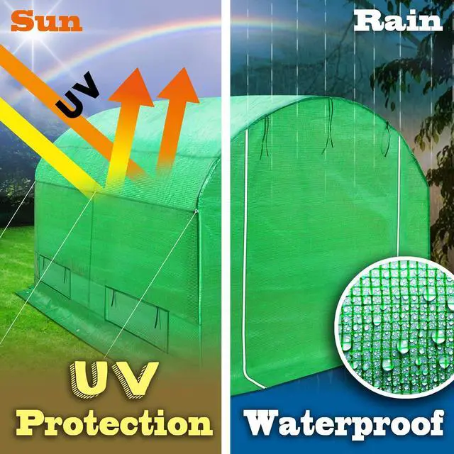 Alt view image 5 of 7 - YardGrow Greenhouse Replacement Cover Larger Walk in Outdoor Plant Gardening Greenhouse, Cover ONLY, Frame Does NOT Included (10x7x6 FT)