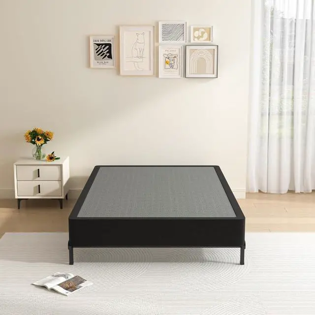 Alt view image 6 of 7 - MAF Twin XL Box Spring and Cover Set 7 Inch High Profile Metal Bed Base | 3500 lbs Black Heavy Duty Support, Round Corner Design, Metal Mattress Foundation, No Squeaky, Easy Assembly, Noise Free