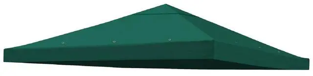 Main image of YardGrow 10x10 FT Gazebo Replacement Canopy Top Cover Single Tiered Patio Sunshade Upgraded UV Protection, Canopy Cover ONLY (Green)