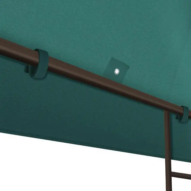 Alt view image 5 of 7 - YardGrow 10x10 FT Gazebo Replacement Canopy Top Cover Single Tiered Patio Sunshade Upgraded UV Protection, Canopy Cover ONLY (Green)