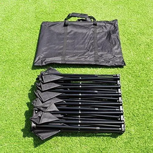 Alt view image 6 of 6 - YardGrow 6 Seater Portable Folding Team Sports Sideline Bench Chairs for Camping Outdoor Waterproof (Black)