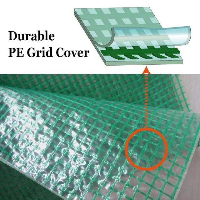 Alt view image 6 of 7 - YardGrow Greenhouse Replacement Cover for 10x5x7'H Outdoor Lean to Walk-in Wall Greenhouse Portable Waterproof Hot House (Green)