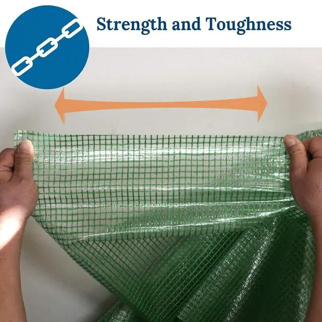 Alt view image 7 of 7 - YardGrow Greenhouse Replacement Cover for 10x5x7'H Outdoor Lean to Walk-in Wall Greenhouse Portable Waterproof Hot House (Green)