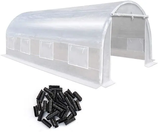 Main image of Yardgrow Greenhouse Replacement Cover Half-Transparent Greenhouse Cover Replacement Canopy ONLY, Frame NOT Included (24.6x10x7 FT)