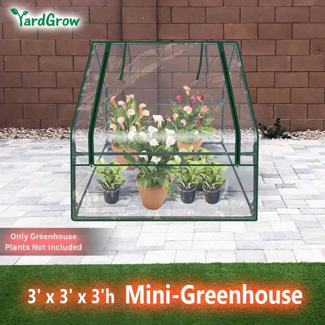Alt view image 3 of 3 - Yardgrow Portable Mini Greenhouse Gardening Flower House Plants Yard Hot Herb (PVC Cover) (3'X3'X3' H)
