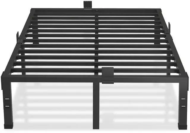 Main image of MAF 12 Inch King Size Bed Frame with Mattress Stopper Steel Slats Support | Heavy Duty Platform, No Box Spring Needed, Noise Free, Non-Slip, Easy Assembly, Under-bed Storage Space, Headboard Holes